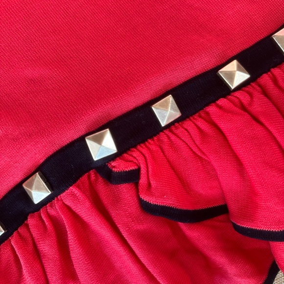 Brand New 2000s Temperley London One Shoulder Ruffled Cotton Knit Mini Dress M - Picture 3 of 6